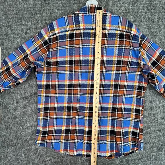 Lands End‎ Flannel Shirt Large 42-44 Mens Button-Up  Plaid Chore Heavyweight - Picture 7 of 8